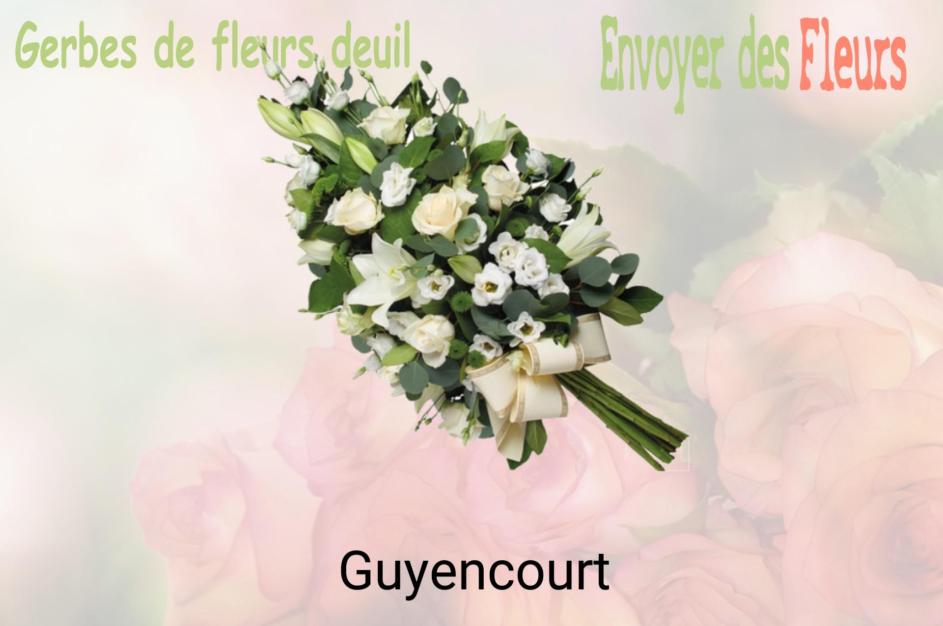 Gerbe de fleurs de deuil livrée à Guyencourt